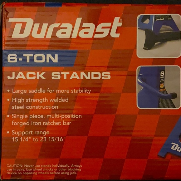 DURALAST 6 TON JACK STANDS - Picture 2 of 2